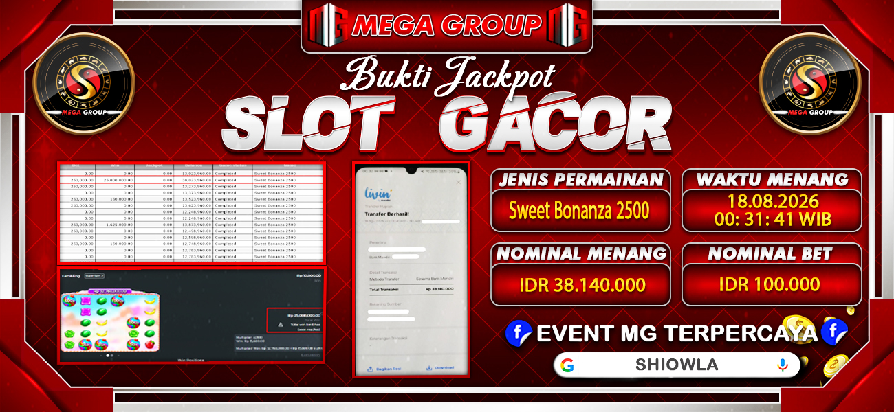 Bukti JP situs Shiowla hari Selasa, 18 Agustus 2026