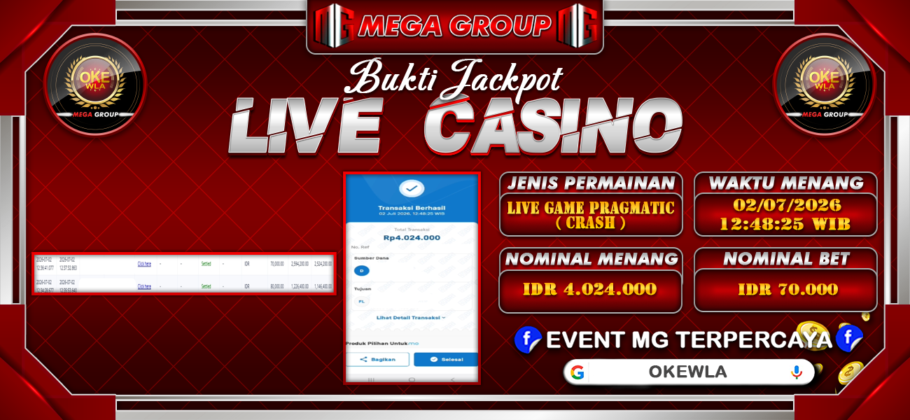 Bukti JP situs Okewla hari Kamis, 02 Juli 2026
