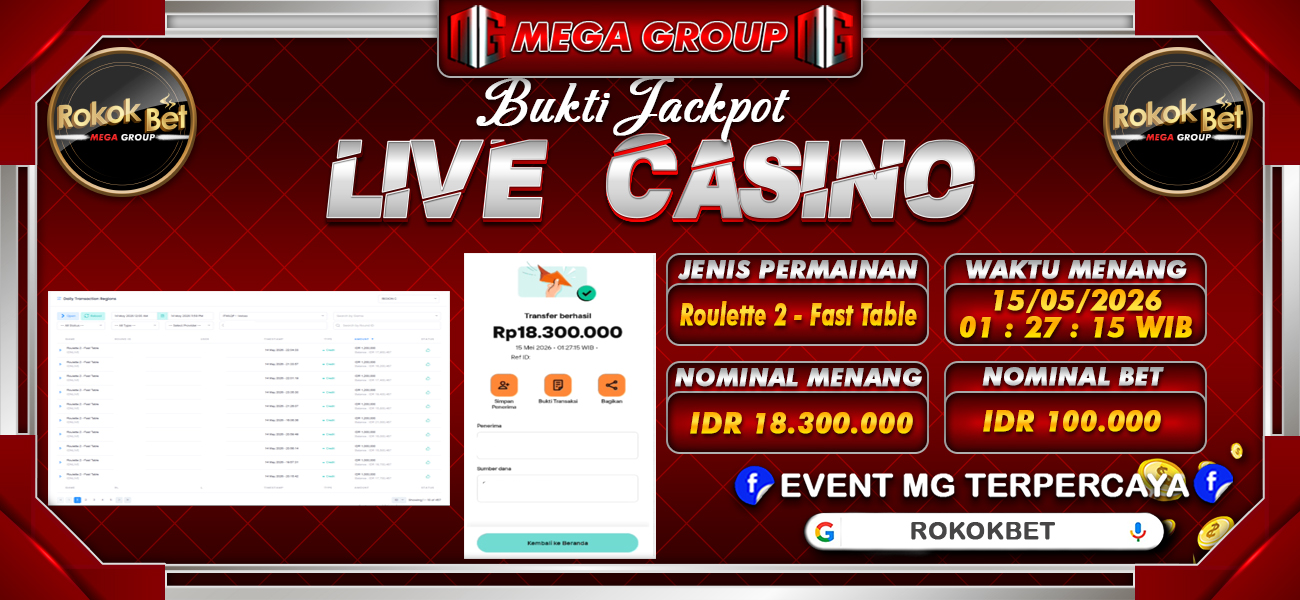 Bukti JP situs Rokokbet hari Jumat, 15 Mei 2026
