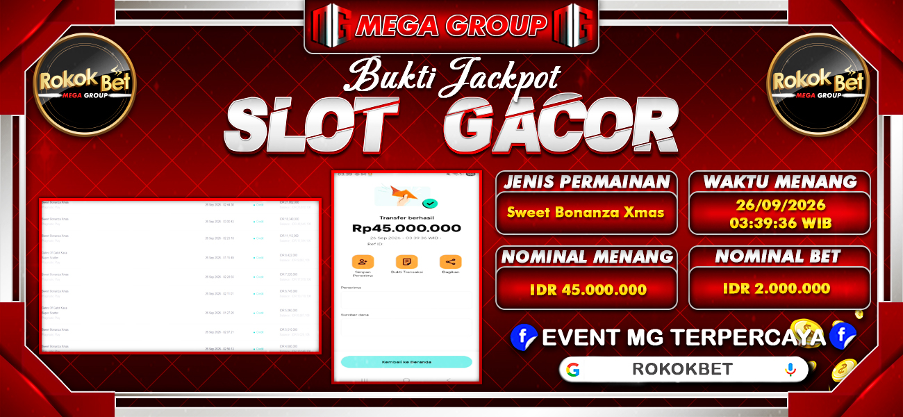 Bukti JP situs Rokokbet hari Senin, 26 Oktober 2026