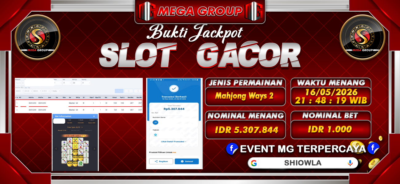 Bukti JP situs Shiowla hari Sabtu, 16 Mei 2026