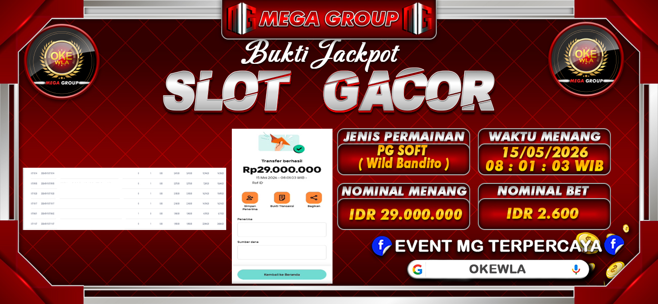 Bukti JP situs Okewla hari Jumat, 15 Mei 2026