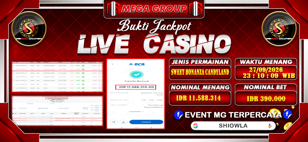 Bukti JP situs Shiowla hari Minggu, 27 September 2026